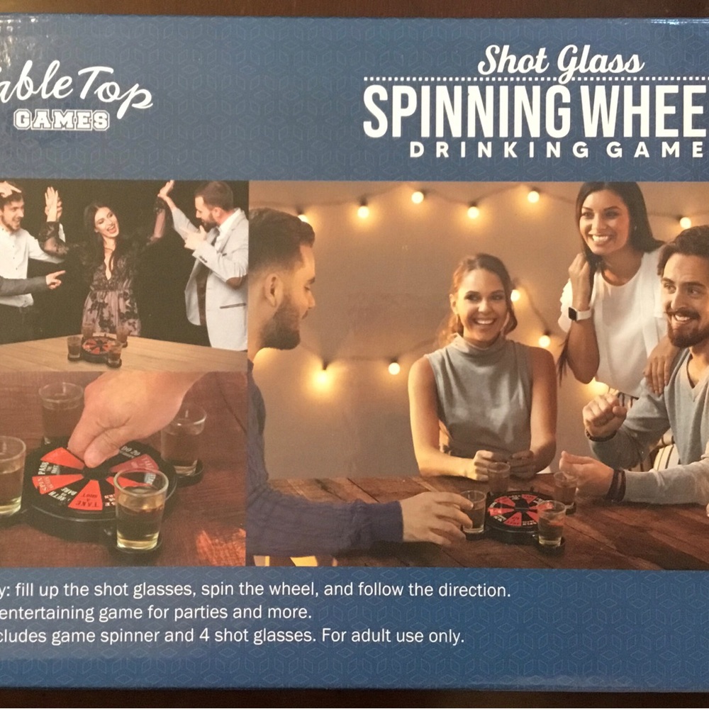 Table Top Games Shot Glass Spinning Wheels Drinking Game